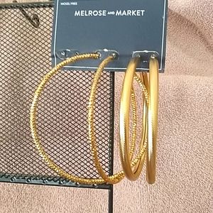 2 Pairs of Large Hoops